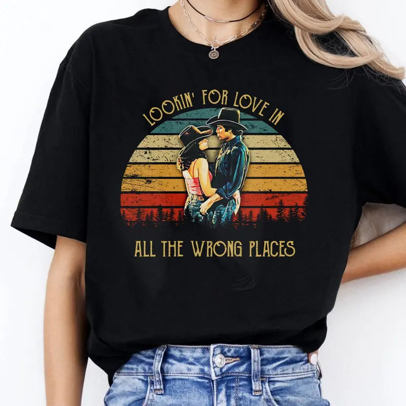 Urban Cowboy "Looking for Love" T-Shirt – Retro 80s Bud & Sissy Movie Tee