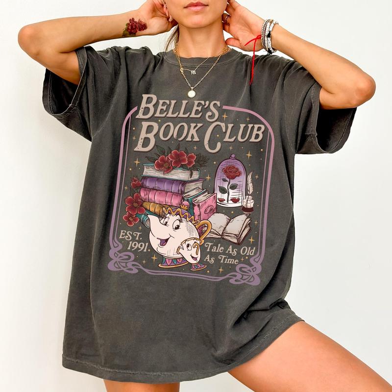 Comfort Colors Belle's Book Club T-Shirt - Tale As Old As Time Book Lover Gift