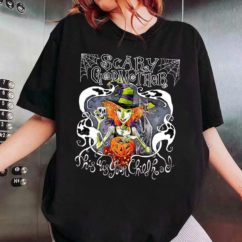 Scary Godmother Tee – Retro Halloween Graphic Shirt