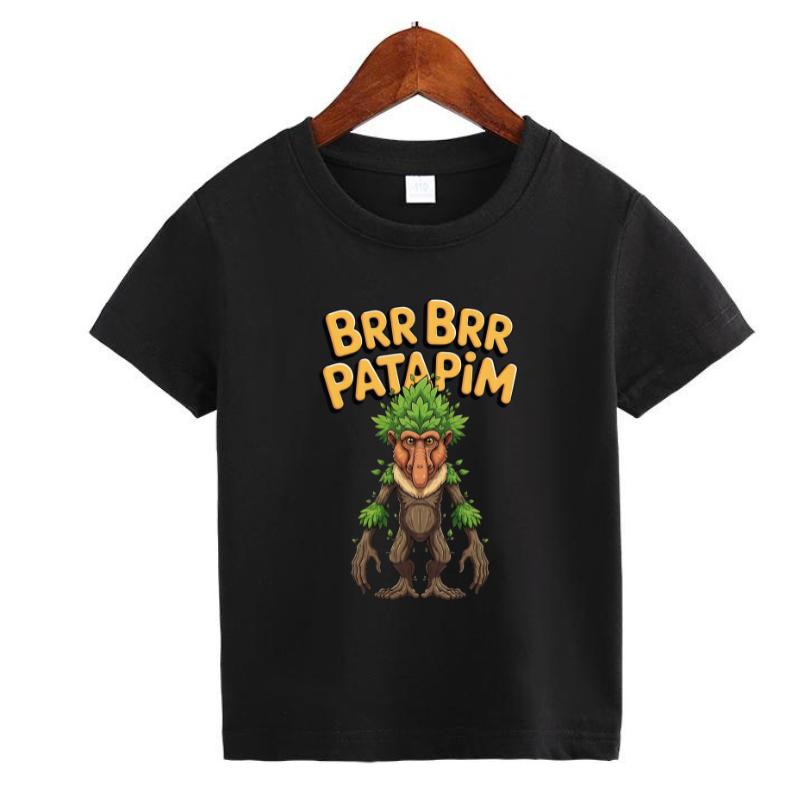 Italian Brainrot Meme Character T-Shirt for Kids