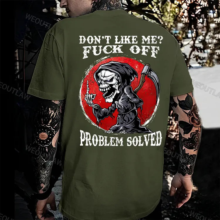 "Problem Solved" Graphic Tee – Bold Statement Print T-Shirt