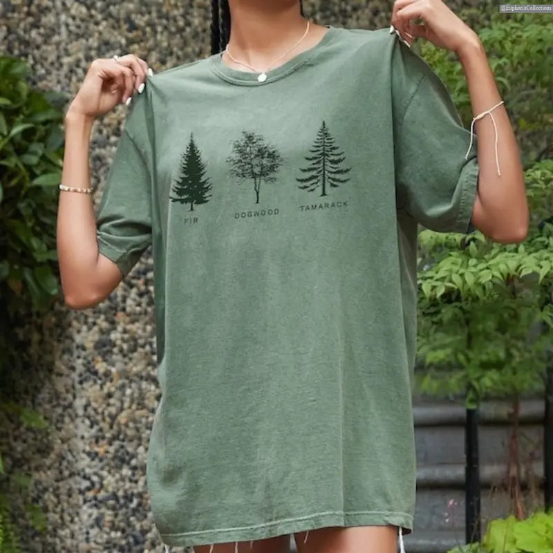 Fir Dogwood Tamarack Tree T-Shirt – Nature-Inspired Wordplay Tee, Subtle Statement Shirt with National Park Aesthetic