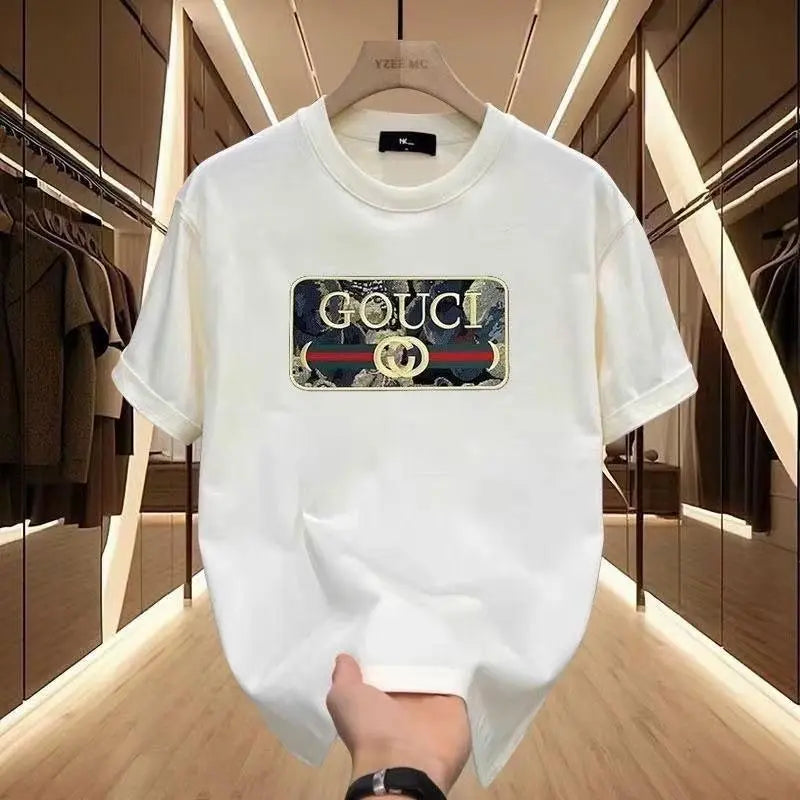 Men’s Cotton Printed T-Shirt – Short Sleeve Loose Fit Summer Top, Casual Streetwear Style Tee
