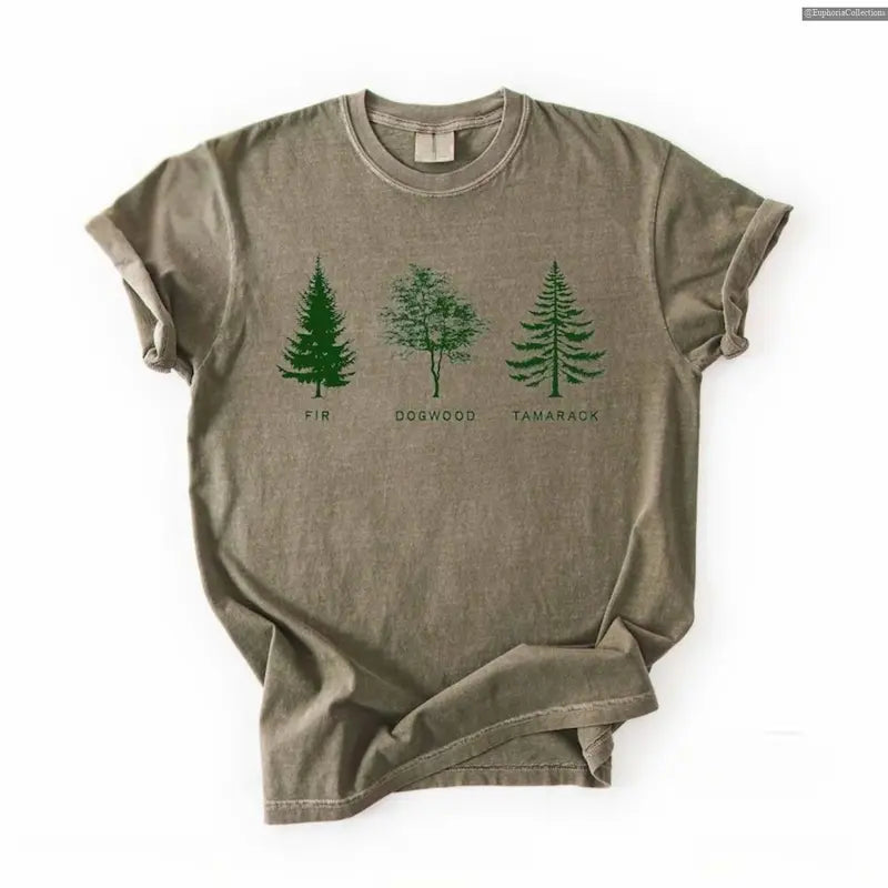 Fir Dogwood Tamarack Tree T-Shirt – Nature-Inspired Wordplay Tee, Subtle Statement Shirt with National Park Aesthetic