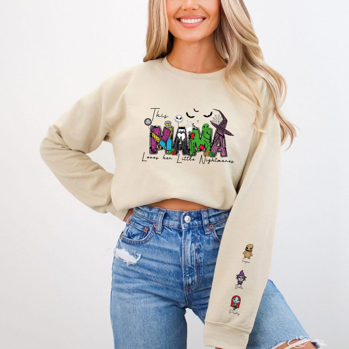 "This Mama Loves Her Nightmares" Halloween Sweater – Spooky Moms Gift