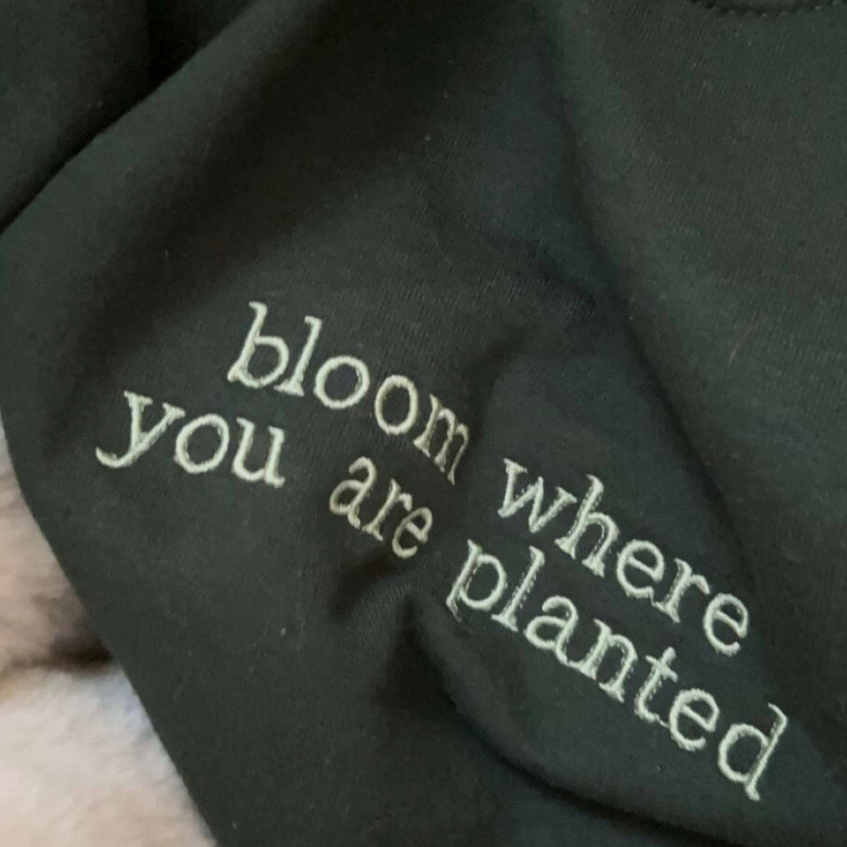 Custom Bloom Where You Are Planted Embroidered Crewneck Sweatshirt & Hoodie, Unique Gift for Friends