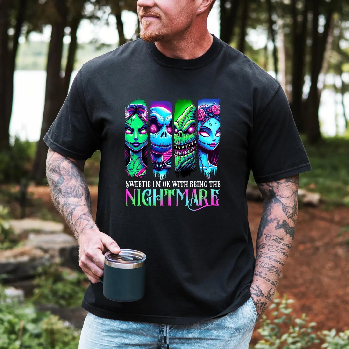 The Nightmare Black Halloween Shirt – Spooky Season Graphic Tee