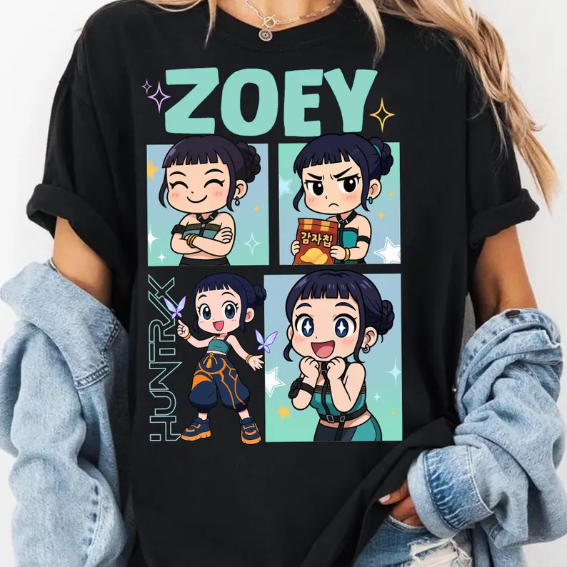 Huntrix Demon Hunter Zoey Chibi T-Shirt – Kpop Fan Merch
