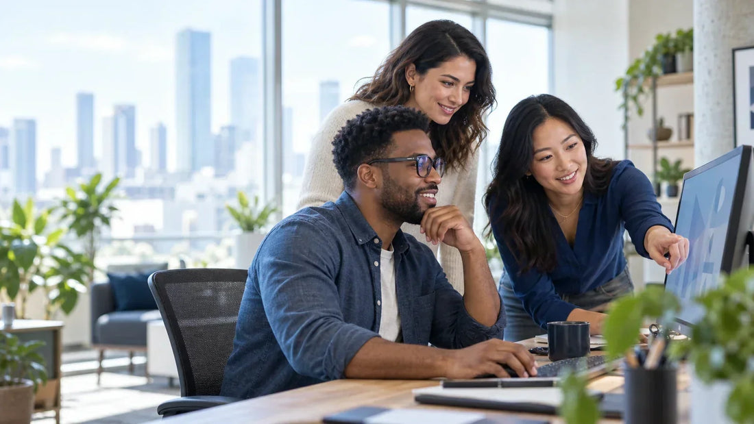 A diverse IT team collaborating in a modern office on IT Professionals Day