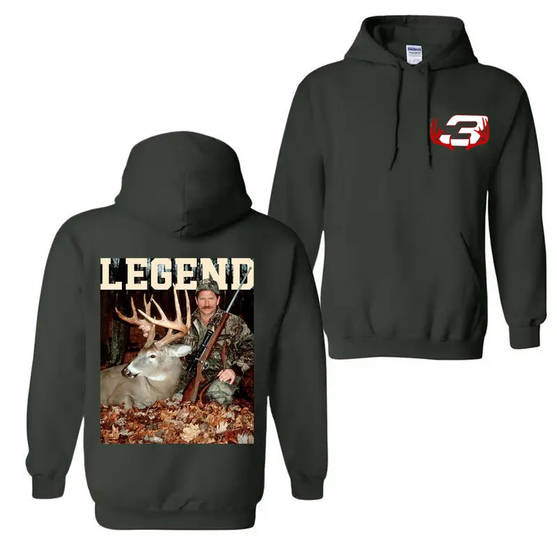 Dale Earnhardt With Deer Hoodie – Vintage Hunting Season Racing & Hunting Fan Unisex Graphic Top