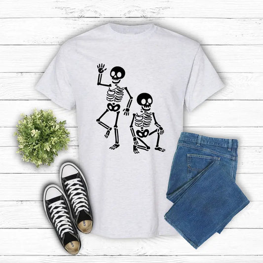 Subtle Skeletons Halloween T-Shirt - Funny Spooky Apparel