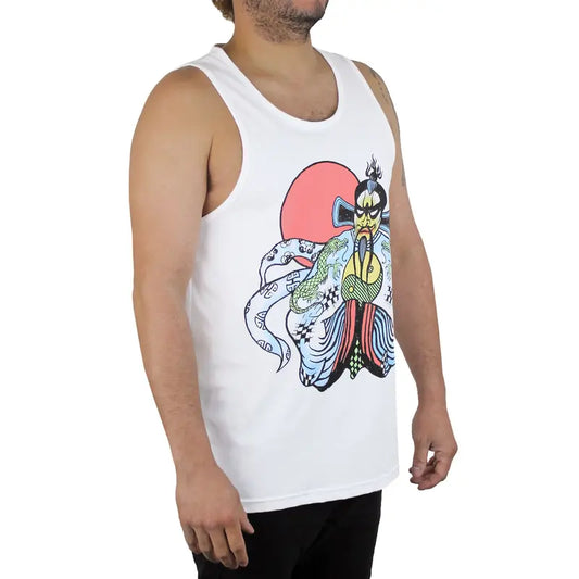 Jack Burton Fu Manchu Tank Top – Big Trouble in Little China Retro Muscle Shirt for Movie Fans