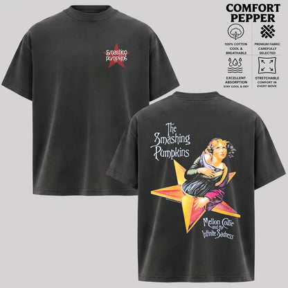 Smashing Pumpkins Vintage Rock Band Graphic Tee - Retro 90s Alternative Music Cotton Unisex T-Shirt