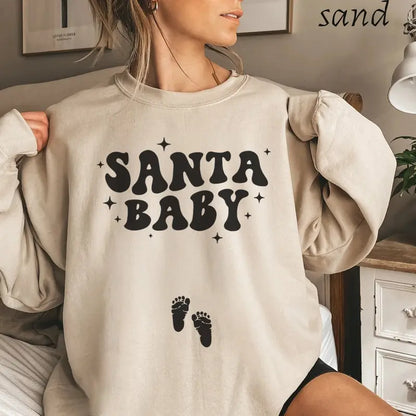 Christmas Pregnancy Announcement Sweatshirt – Santa Baby T-Shirt