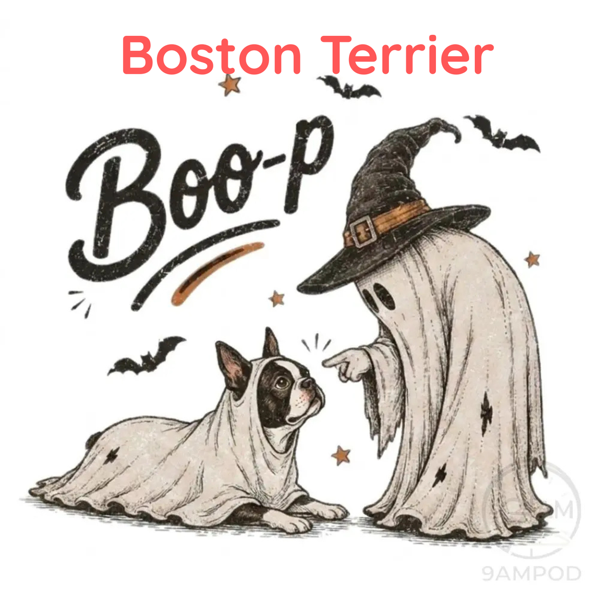 Funny Halloween Dog Mom Shirt - Boo-p Ghost Dog Comfort Colors® T-Shirt