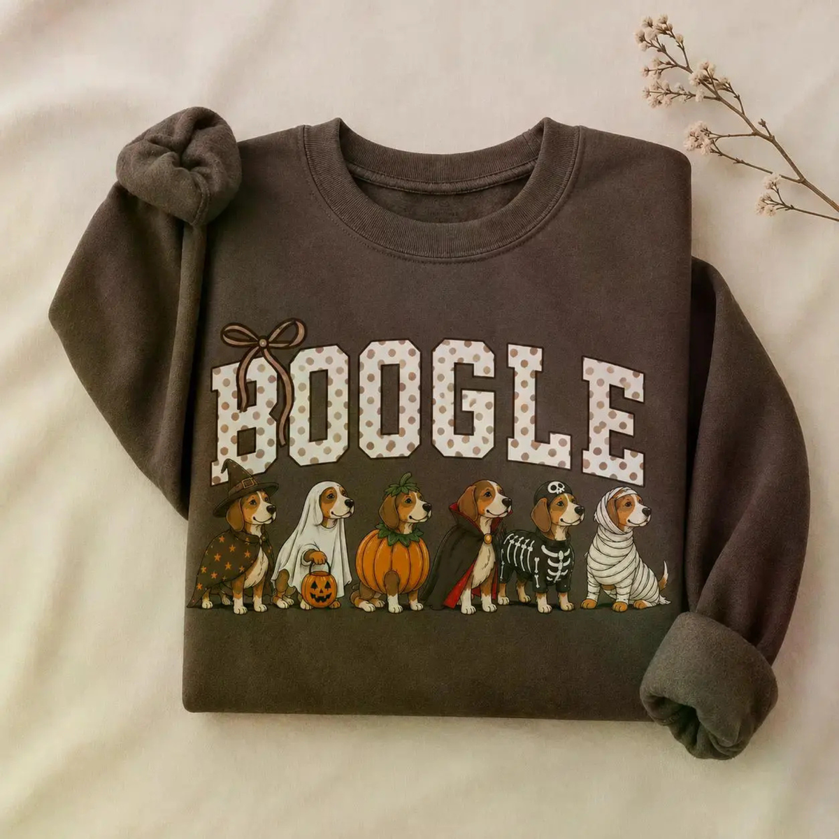 Halloween Dog Breeds Sweatshirt – Cozy Autumn Dog Mom Spooky Season Crewneck