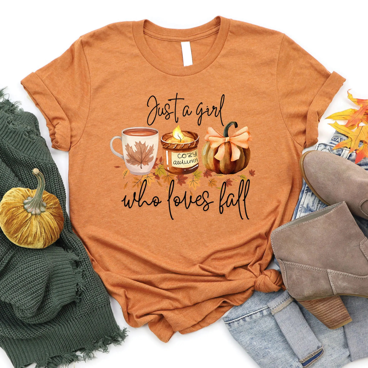 Love in Faith Women's Vintage Style Unisex Athletic-Casual T-Shirt - Fall Faith Graphic Tee