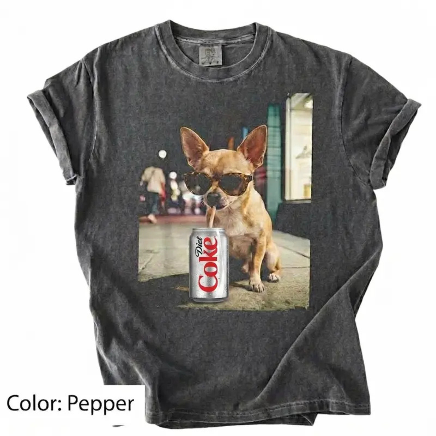 Dog Breeds "Drinking Diet Coke" Graphic T-Shirt