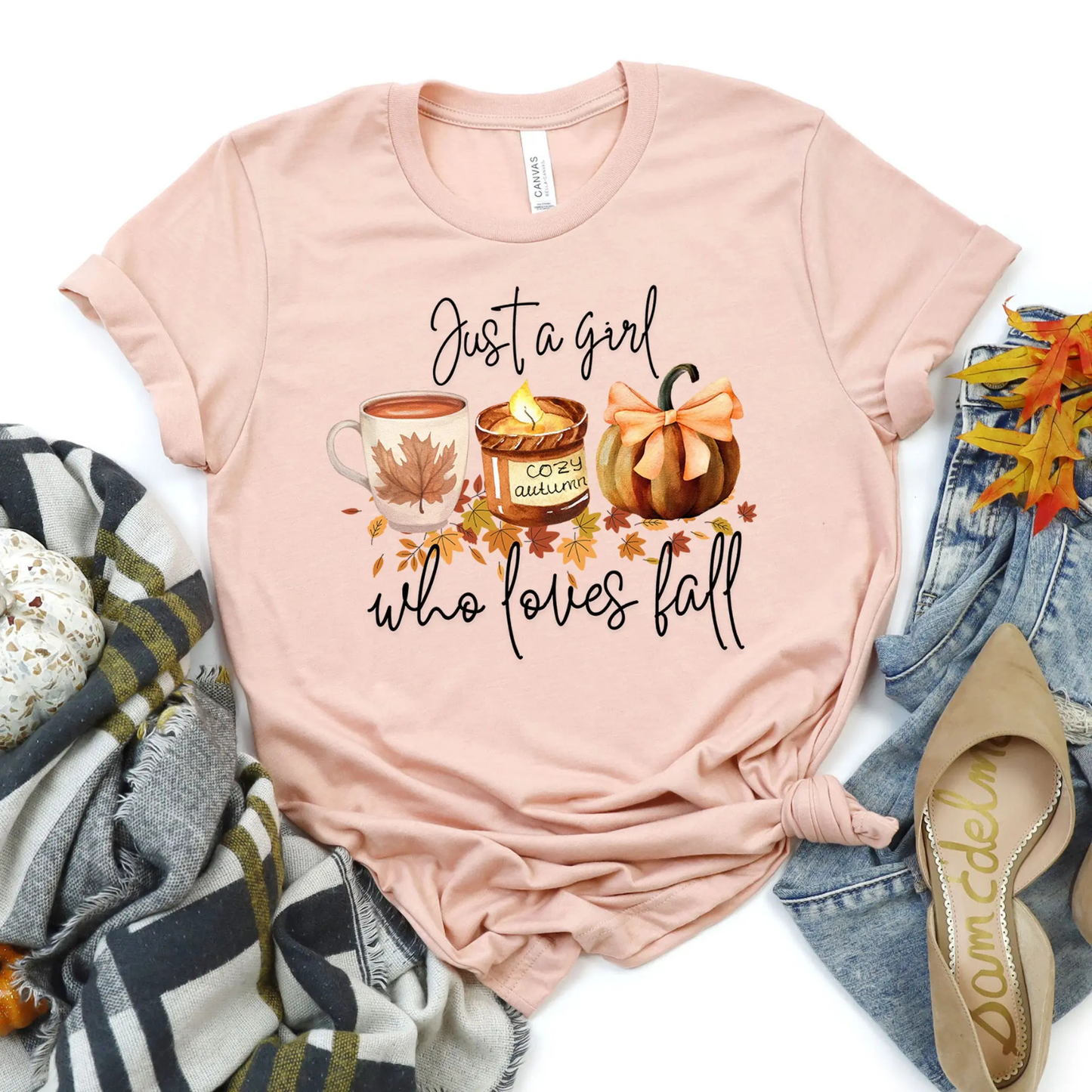 Love in Faith Women's Vintage Style Unisex Athletic-Casual T-Shirt - Fall Faith Graphic Tee