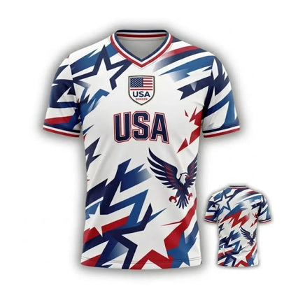 Men's USA 2026 V-Neck Soccer Fan Jersey