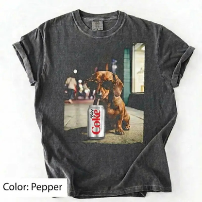 Dog Breeds "Drinking Diet Coke" Graphic T-Shirt