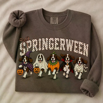 Halloween Dog Breeds Sweatshirt – Cozy Autumn Dog Mom Spooky Season Crewneck