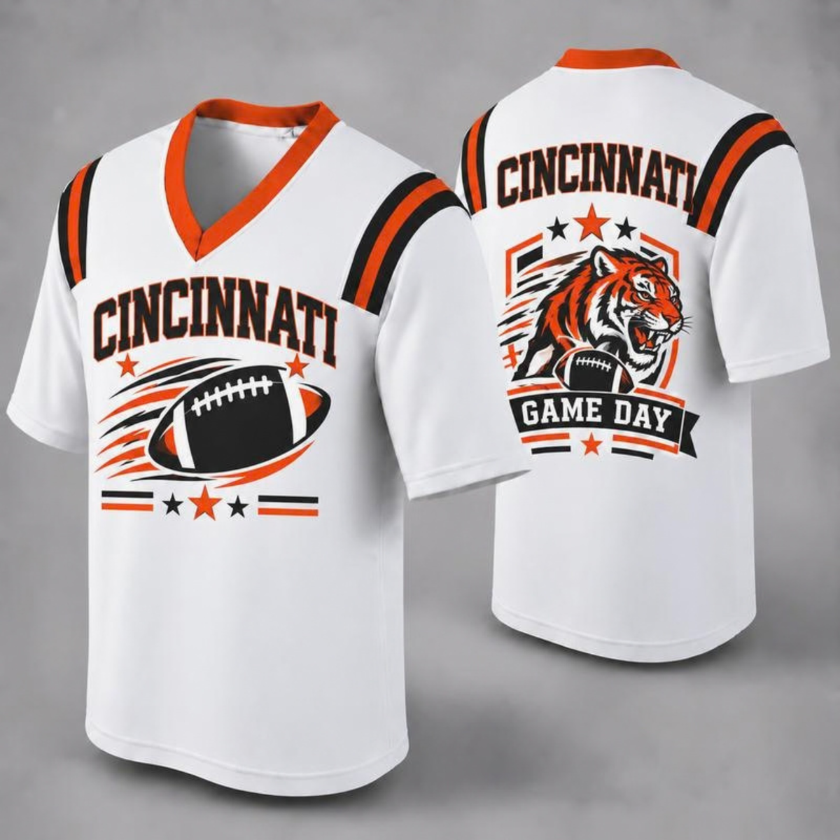 "32 City Football Fan Jersey Style" Athletic Graphic T-Shirt