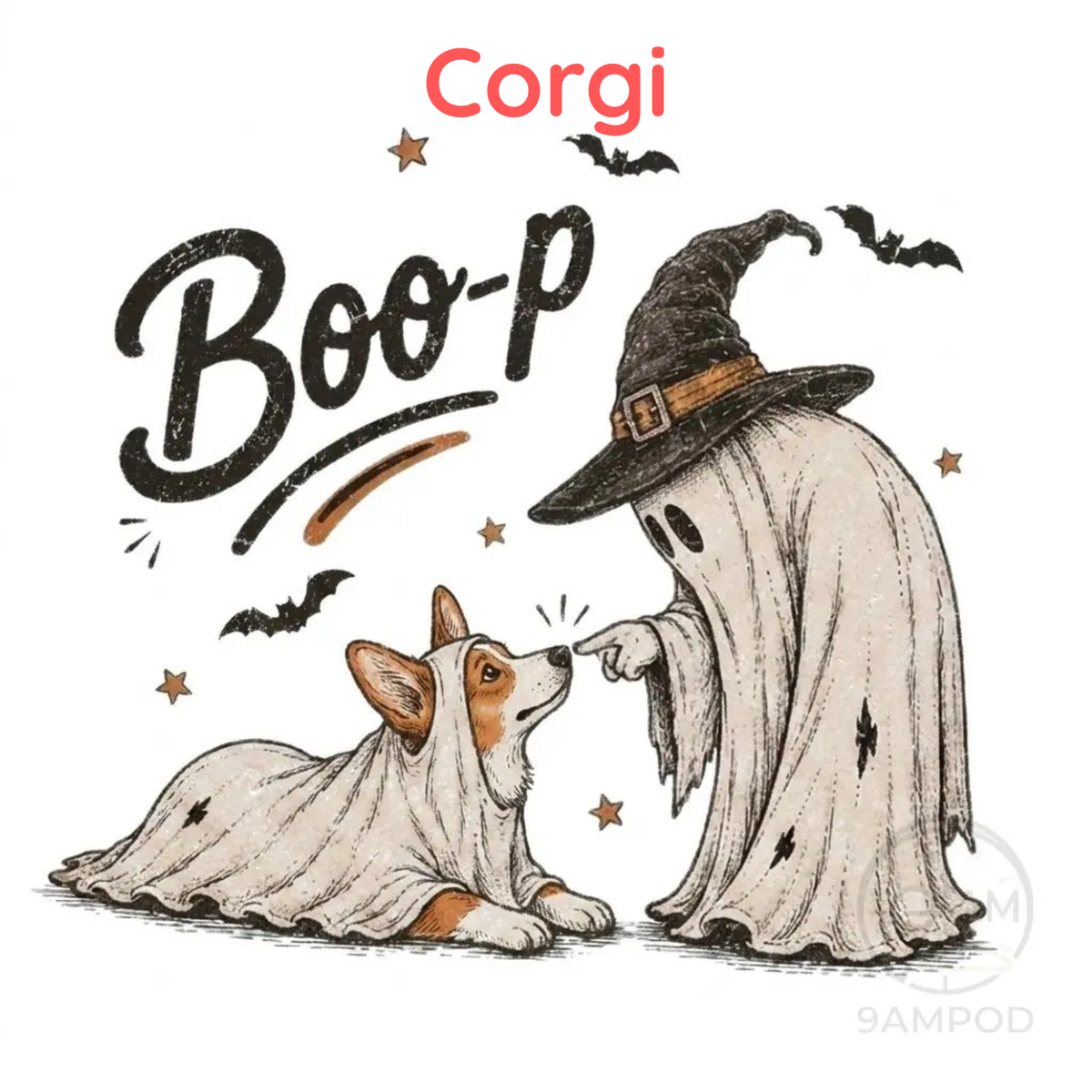 Funny Halloween Dog Mom Shirt - Boo-p Ghost Dog Comfort Colors® T-Shirt