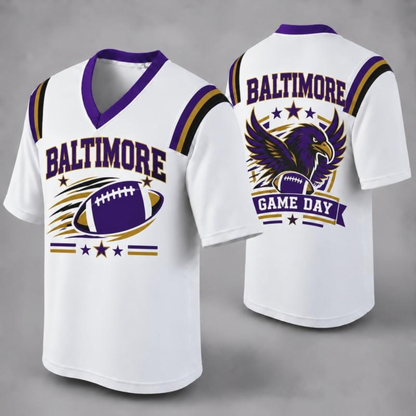 "32 City Football Fan Jersey Style" Athletic Graphic T-Shirt
