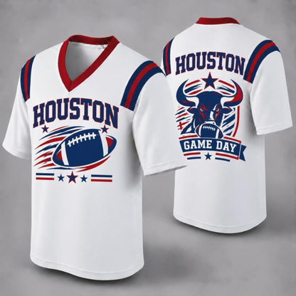 "32 City Football Fan Jersey Style" Athletic Graphic T-Shirt