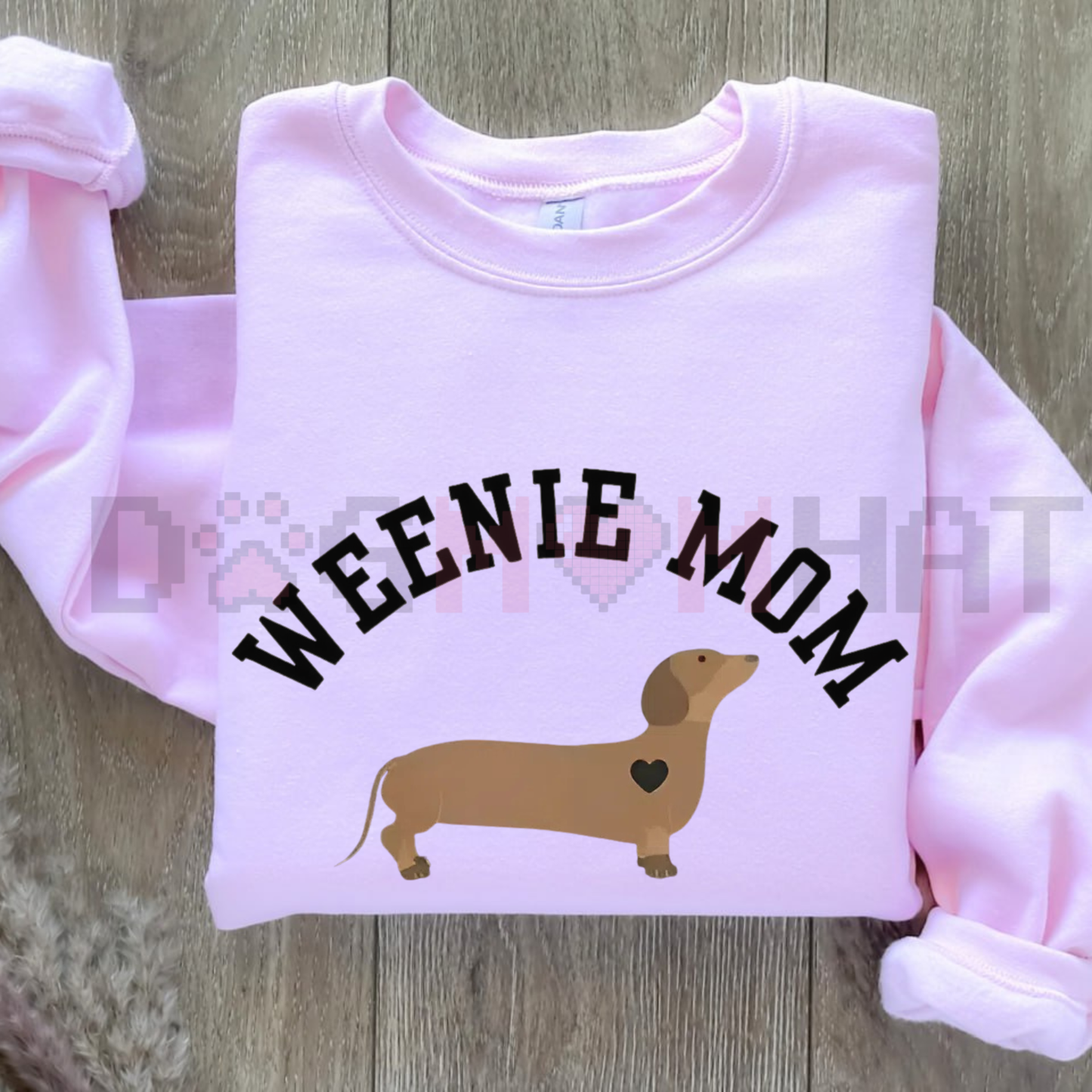 Dachshund Sweatshirt – Retro Weenie Mom Crewneck