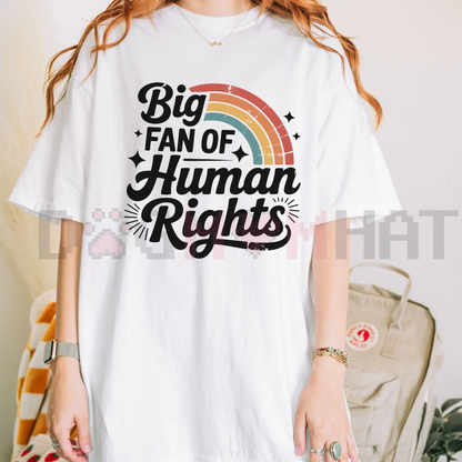 "Big Fan of Human Rights" Aesthetic Retro Shirt