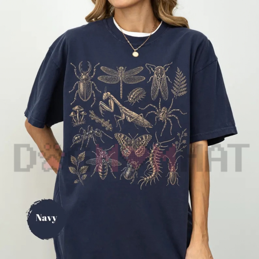 "90s Vintage Tattoo Centipede Insect" Entomology Graphic T-Shirt