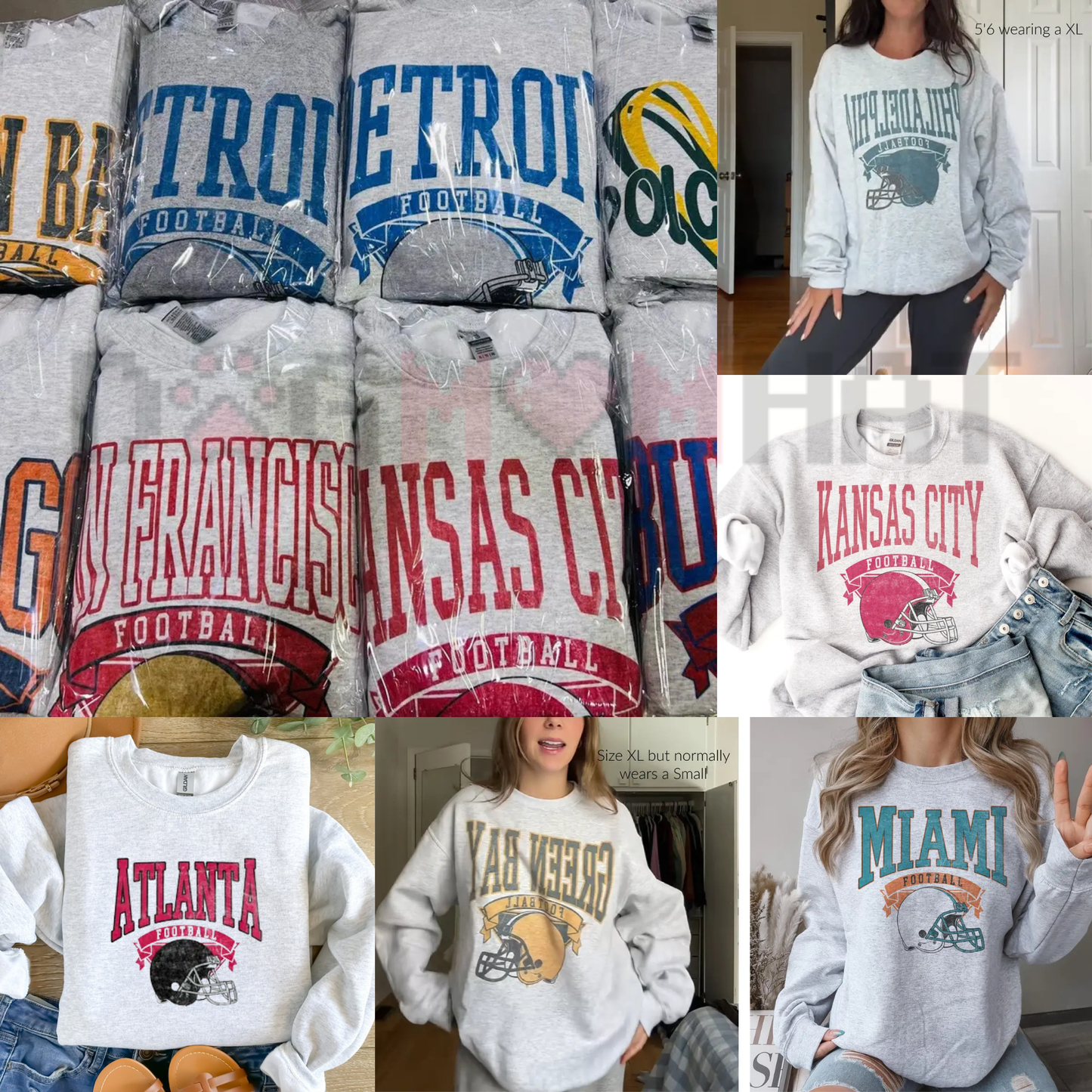 Vintage Football Hometown Team Sweatshirt - Retro Sports Sublimation Pullover
