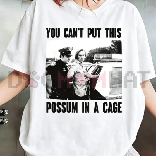 You Cant Put This Possum In A Cage Graphic Tee - Funny George Jones Vintage Outlaw Country Cotton Unisex T-Shirt
