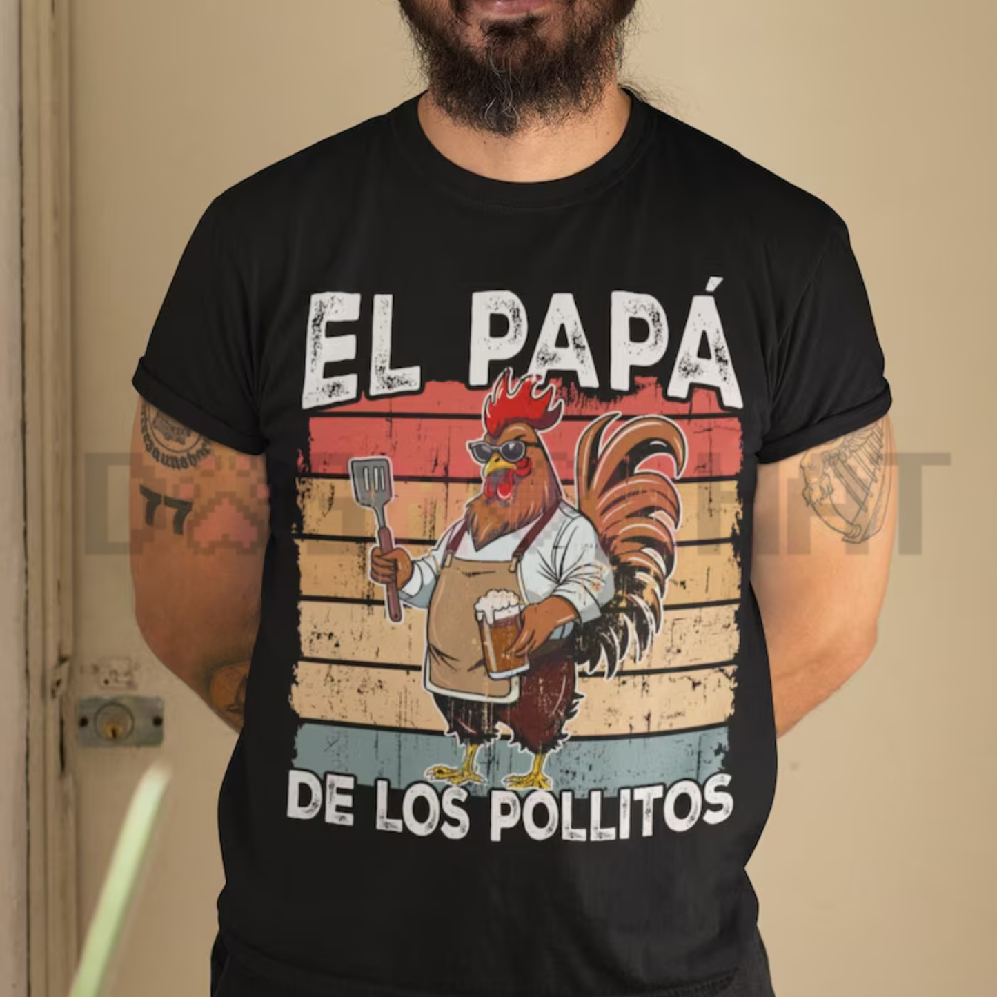 "El Papá de los Pollitos" Funny Spanish Tee