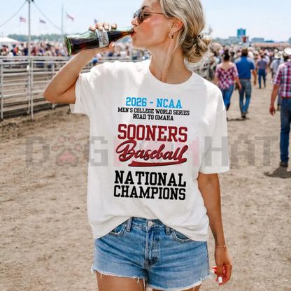 Sooners Baseball 2026 MCWS National Champions Comfort Colors® Tee