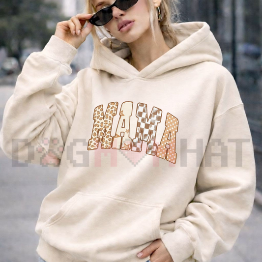 Parke Horizon Hoodie – "Saturday Cheetah Star Mama" Blush Graphic Hoodie