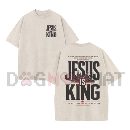 Monarch Testimony Graphic Tee – Jesus Is King Crown Back-Print T-Shirt