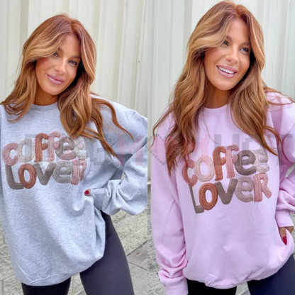 Yarn & Coffee Lover Graphic Top Sweatshirt