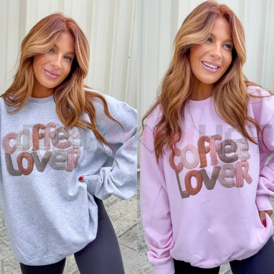 Yarn & Coffee Lover Graphic Top Sweatshirt