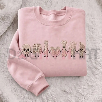Radiology Tech Skeleton Embroidered Sweatshirt - Cute X-Ray Technologist Crewneck Pullover