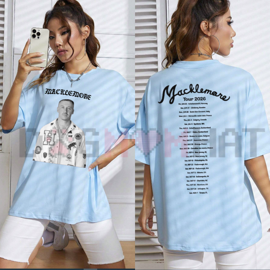 Macklemore World Tour 2026 T-Shirt – Rap Hip-Hop Concert Tour Unisex Tee