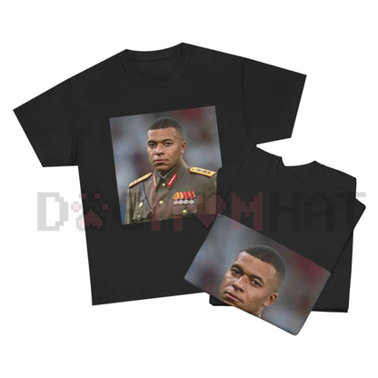 Dictator Mbappe Funny Graphic T-Shirt - Football Fan Satire Meme Tee
