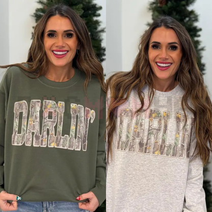 "Western Darlin" Retro Camo Sweatshirt