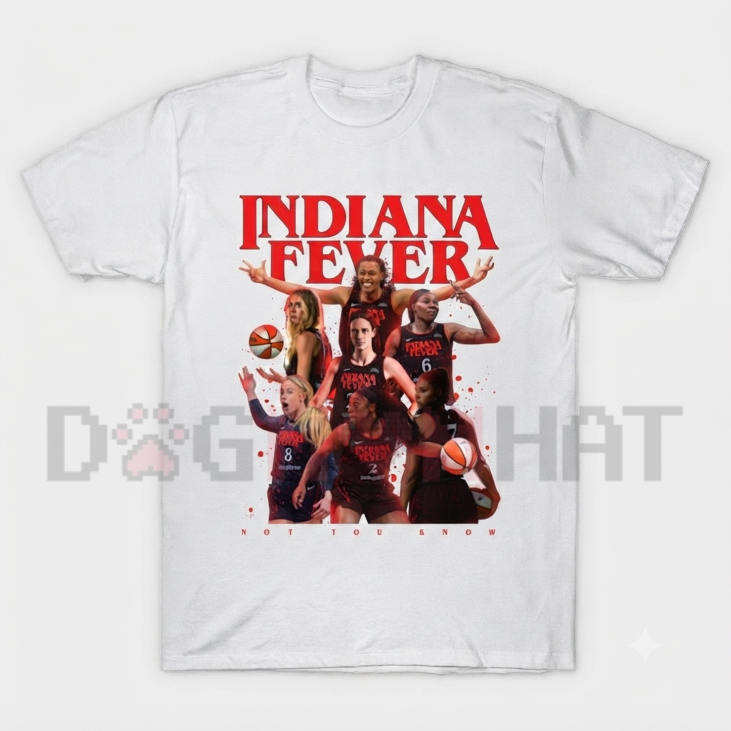 Indiana Fever WNBA Hoops Graphic Tee - Red & Blue Basketball Pride Fan Shirt