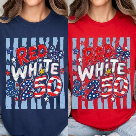 250th Anniversary USA Shirt – Red, White & 250 Patriotic Tee