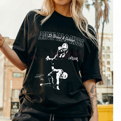 Detroit's Dynamic Duo T-Shirt – Gibbs & St. Brown Vintage 90s Throwback Tee