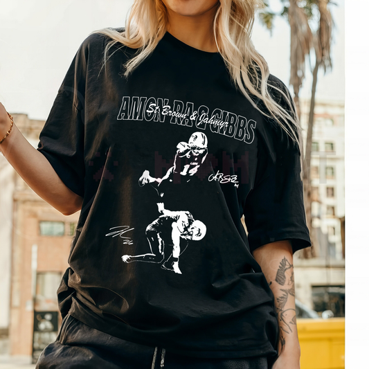 Detroit's Dynamic Duo T-Shirt – Gibbs & St. Brown Vintage 90s Throwback Tee