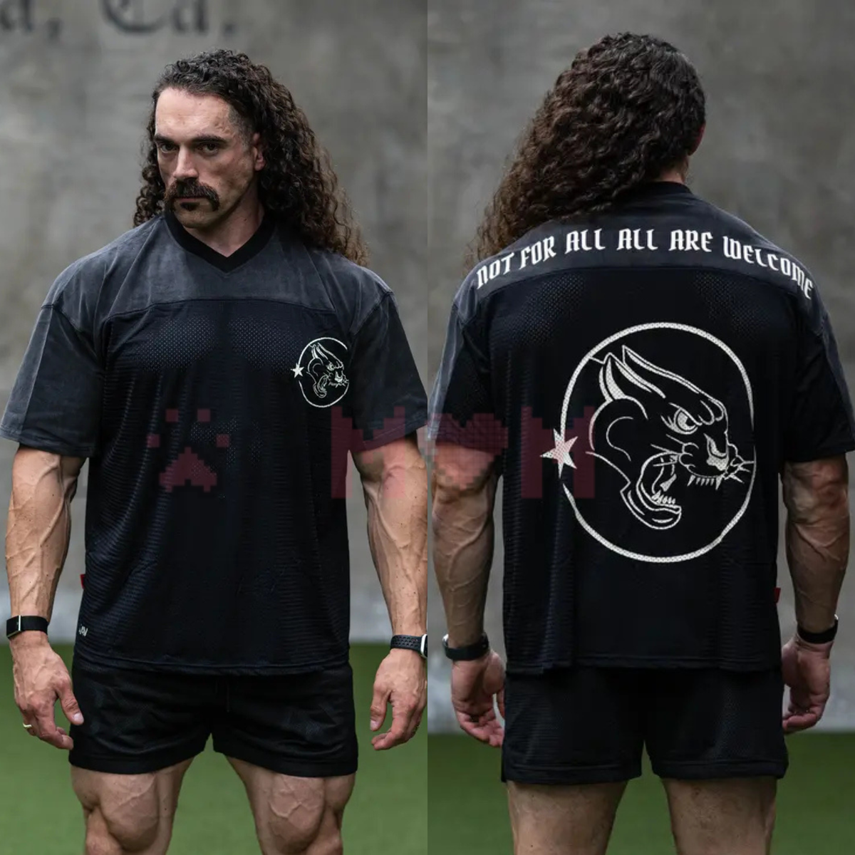 Hybrid Jersey Panther Logo Athletic Shirt & Performance Apparel